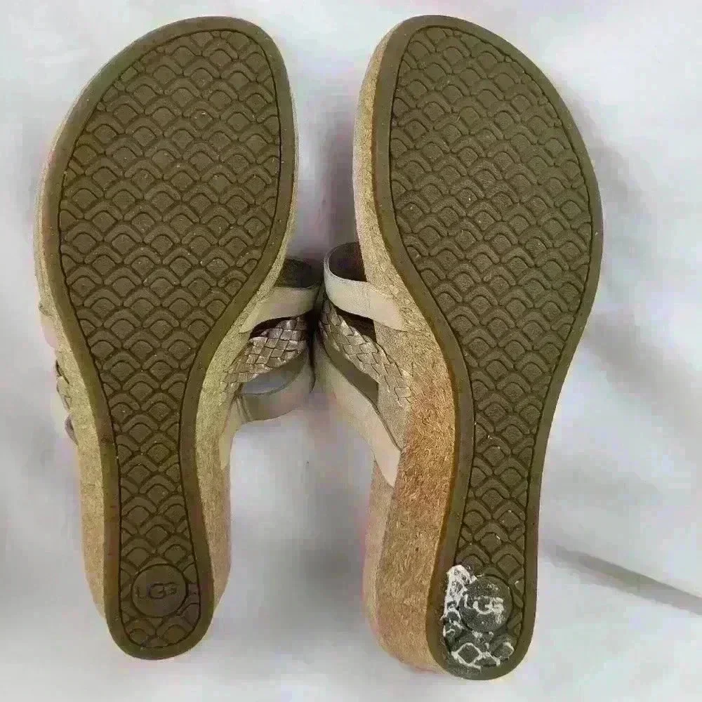 UGG Maddie Wedge Black Sandals 8.5